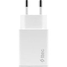 TeknoKapsül Ttec Akıllışarjcihazı Duo Pd 32W Seyahat Hızlı Şarj Aleti Usb-C + Usb-A Beyaz (Kablosuzdur) 2SCS24B