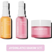 Cream Co. Dolgunlaştırıcı Canlandırıcı Leke Karşıtı Yenileyici Nemlendirici Aydınlatıcı Bakım Seti