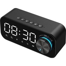 TeknoKapsül Bluetooth Şarjlı Alarmlı Usb/sd Aynalı Masa Saati