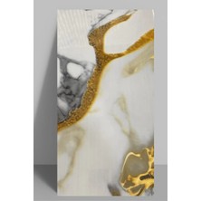 Renkli Duvarlar Lüx Gold Mermer Desenli 60x30cm Yapışkanlı Mutfak Banyo Kaplama Köpük Duvar Paneli Kağıdı TJJC001