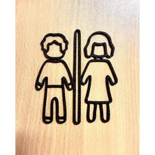 TeknoKapsül Mizaku Kadın Erkek Ortak Wc Tuvalet Tabelası