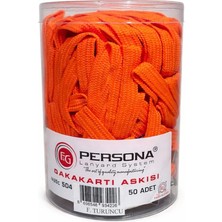 Persona 504 Kart İpi Yassı Örgü Turuncu 50 Li (1 Paket 50 Adet)