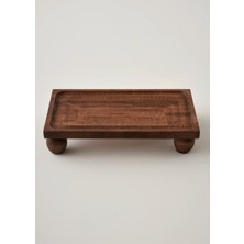 Bella Maison Doğal Desenli Ahşap Sunum Standı - 17x30x6,3 cm, Dikdörtgen