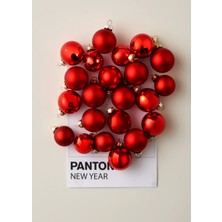 Bella Maison Christmas Dekoratif Süs 16'lı Kırmızı (3 cm)