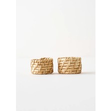 Bella Maison Frida Peçete Halkası 2'li Naturel (4,5x4,5x3,5  cm )