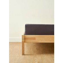 Pamuk Saten Supreme Çift Kişilik Lastikli Çarşaf ANTRASIT(160 x 200 x 35  cm )