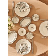 Vintage Porselen 26 Parça 6 Kişilik Kahvaltı Takımı Mavi