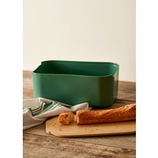 Breed 2in1 Kesme Tahtalı Ekmek Kutusu Haki (33X18,5X12 Cm)