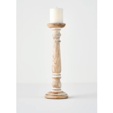 Bella Maison Dora Mango Ağacı Şamdan Naturel (12x12x38 cm)