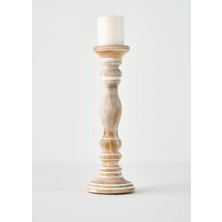 Bella Maison Carli Mango Ağacı Şamdan Naturel (12x12x38 cm)