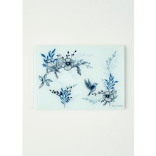 Bella Maison Bleu Blanc Cam Kesme Tahtası Mavi (35X25 Cm)