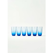 Bella Maison Colore Kesme Meşrubat Bardağı 6'lı Mavi (345 cc)