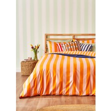 Bella Maison Pamuk Line Çift Kişilik Nevresim Takımı Turuncu (200 x 220  cm )