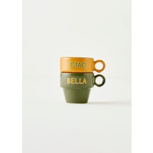 Bella Maison Line Espresso 2'li Set Hardal-Yeşil (105 cc)