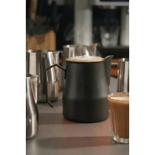 Vestron Barista Süt Potu Prof Paslanmaz Siyah Pitcher Milk Jug Progear Kahve Espresso 500 ml