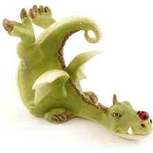 TeknoKapsül Top Minyatür Bahçesi ve Teraryum Yeşil Ejderha Uğur Böceği Heykelcik ile Oynuyor