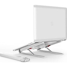 TeknoKapsül Bix Saiji X2 Taşıma Çantalı Alüminyum Notebook Laptop Standı Gümüş