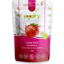 Foodry Dondurularak Kurutulmuş Çilek – Freeze Dry Çilek 17g | Katkısız Çıtır Meyve Atıştırmalığı