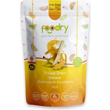 Foodry Dondurularak Kurutulmuş Muz – Freeze Dry Muz 17g | Katkısız Çıtır Meyve Atıştırmalığı