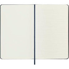 TeknoKapsül Klasik Defter, Sert Kapak, Büyük (5" x 8.2") Çift Düzen, Çizgili/düz, Safir Mavisi, 240 Sayfa