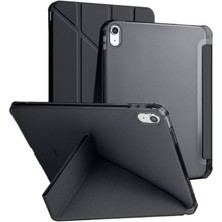 TeknoKapsül iPad Air 5. Nesil / 4. Nesil 10,9 Inç Ile Uyumlu Kalemlikli, Uyku Modlu, Mıknatıslı, Üçgen Standlı, Darbeye Dayanıklı Kaplama Akıllı Kılıf (Siyah, iPad Air 5. Nesil / 4. Nesil Uyumlu 10,9 Inç)