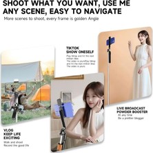 TeknoKapsül 3 Eksen Anti Shake Stabilizasyonlu Selfie Çubuğu 170 cm Uzatılabilir Alüminyum Gövde 10 M Bluetooth Kumanda 360° Ayar 1/4 Vida Kamera Vlog Canlı Yayın | NP-L6S