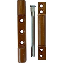 TeknoKapsül Pvc Plastik Pencere ve Kapılar Için Metal Menteşe, 95MM Uzun Tip, Kahverengi