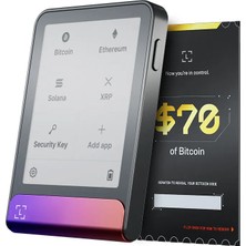 Ledger Flex Nebula Kızılı Kripto Donanım Cüzdanı ve Recovery Key + 70$ Değerinde BTC Ödülü