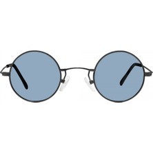 Sanches Vintage Yuvarlak Polarize Güneş Gözlüğü Siyah Çerçeve Mav