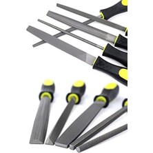 TeknoKapsül Büyük Boy Eğeleme Seti 32CM 5'li Eğe Seti Hava Çeliği, Metal, Ağaç 1410