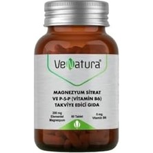 TeknoKapsül Venatura Magnezyum Sitrat ve P-5-P (Vitamin B6) 60 Tablet