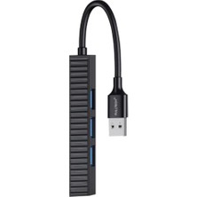TeknoKapsül 4 Port USB Hub 3.0 Çevirici Çoğaltıcı Laptop/notebook/pc Uyumlu USB Çoklayıcı (Siyah)