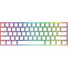 TeknoKapsül Redragon K630W-RGB Dragonborn Blue Switch%60 Tr Q Beyaz Mekanik Kablolu Gaming (Oyuncu) Klavye