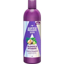 TeknoKapsül Aussie Sos Blonde & Hydrate Açık Renk Boyalı, Röfleli ve Gri Saçlar Için Mor Şampuan 500ML