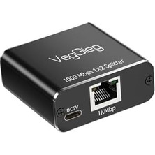TeknoKapsül 1 Giriş 2 Çıkış Gigabit Ethernet Çoklayıcı Splitter Adaptör