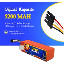 Ümit Maker Roborock Q7 Robot Süpürge 5200 mAh 14.4 V Kutulu Batarya – Orjinal Uyumlu Uzun Ömürlü, Yüksek Performans Pil