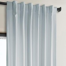 TeknoKapsül Hpd Price Drapes Peluş Perdeler, Yatak Odası ve Oturma Odası Için, 50 x 96, VPYC-198594-96 (1 Panel) Kova Mavisi