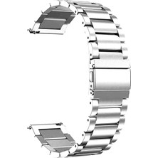 TeknoKapsül Bip 3 Metal Stainless Steel Kordon (Bip 3 ile Uyumlu Kordon, Akıllı Saat Kayışı)