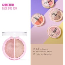 TeknoKapsül Shine & Fun Face Duo 130 Shine Squad Allık & Aydınlatıcı Paleti