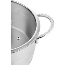 TeknoKapsül Nehir Silver Mat 20 cm Derin Tencere