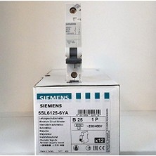 TeknoKapsül B Tip 25 Amper 6ka Otomatik Sigorta 5SL6125 6ya Yeni Seri B1X25A B25