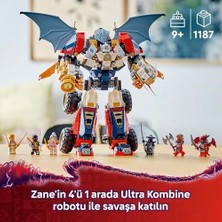 TeknoKapsül Zane’in Ultra Kombo Mech’i 71834-9 Yaş ve Üzeri Çocuklar Için Araba, Jet ve Ejderha Içeren 4’ü 1 Arada Oyuncak Yapım Seti, Doğum Günü Hediyesi (1187 Parça)