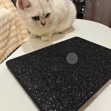 TeknoKapsül Air 13 Kılıf Simli Parlak Kaplama Sert Hard Tpu Taban Ince Hafif Çizilme Koruma M1 A2337 A2179 A1932 Uyumlu Siyah