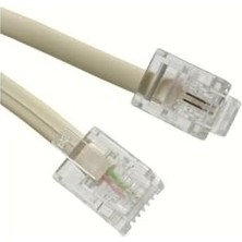 TeknoKapsül 10 Metre Modem Adsl Vdsl Ara Kablosu RJ11 Hat Bağlantı Telefon Kablosu (10M)