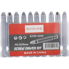 TeknoKapsül Hand Sfd Yıldız Tornavida Uç, Ph2, 50 Mm, 10 Adet