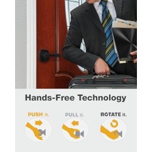 TeknoKapsül Brinks Push Pull Döner Kapı Kilitleri Alwood Giriş Kolu, Bronz, 23013-150