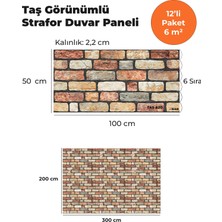 KnB Duvar Paneli ve Söve Taş Görünümlü Strafor Duvar Paneli (12'li Paket)