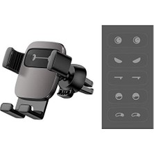 TeknoKapsül Cube, Araç/otomobil Içi Cep Telefonu Tutucu, Gri - Siyah, Araç Kalorifer Peteği/havalandırma Mazgalları/klima Boşluğuna Uygun (Air Vent)