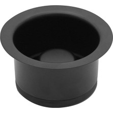 TeknoKapsül D2082-62 3-1/2 "ekstra Derin Yaka Mutfak Evyesi Atık Bertaraf ve Tıpa, Mat Siyah