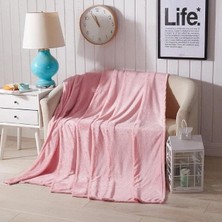 TeknoKapsül Battaniye,televizyon Battaniyesi, Peluş, Polar Battaniye, Çift Kişilik 220 * 230 Pembe